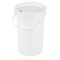 Vestil 2 Gal Trash Can Lid, White, Polyethylene, 10.2 / 11.25 W/Dia PAIL-SCR-65-W - alternate 3